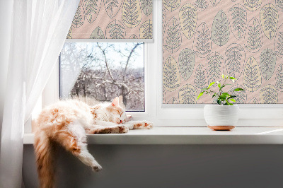 Store intérieur avec feuilles colorées