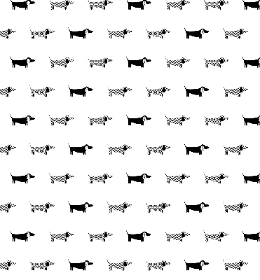 Store intérieur fenêtre avec motif de chiens dessinés