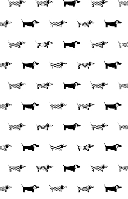 Store intérieur fenêtre avec motif de chiens dessinés