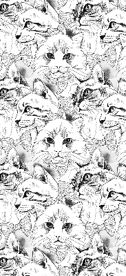 Stores pour fenêtre d'intérieur avec motif de chats dessinés