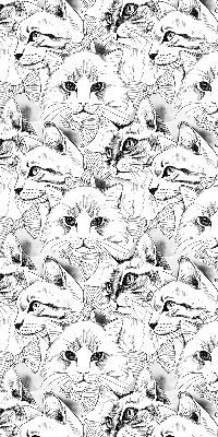 Stores pour fenêtre d'intérieur avec motif de chats dessinés