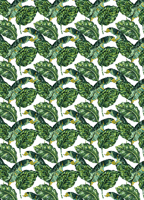 Store intérieur avec feuilles exotiques