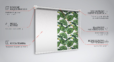 Store intérieur avec feuilles exotiques