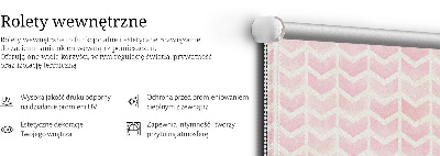 Store enrouleur à zigzags roses