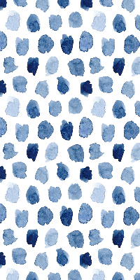 Store enrouleur taches peintes en bleu