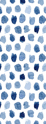Store enrouleur taches peintes en bleu