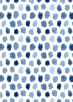Store enrouleur taches peintes en bleu