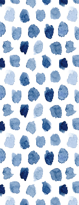 Store enrouleur taches peintes en bleu