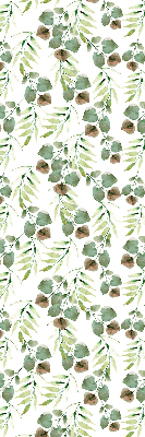 Store intérieur fenêtre feuilles vertes