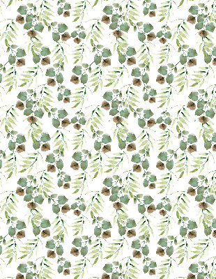 Store intérieur fenêtre feuilles vertes