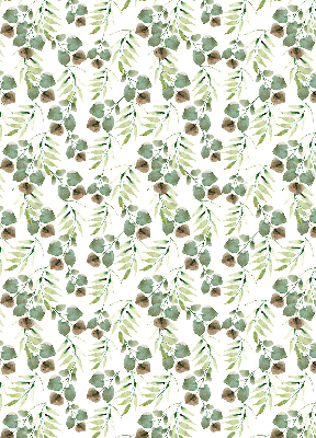 Store intérieur fenêtre feuilles vertes