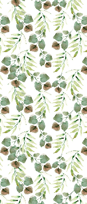 Store intérieur fenêtre feuilles vertes