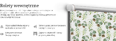Store intérieur fenêtre feuilles vertes