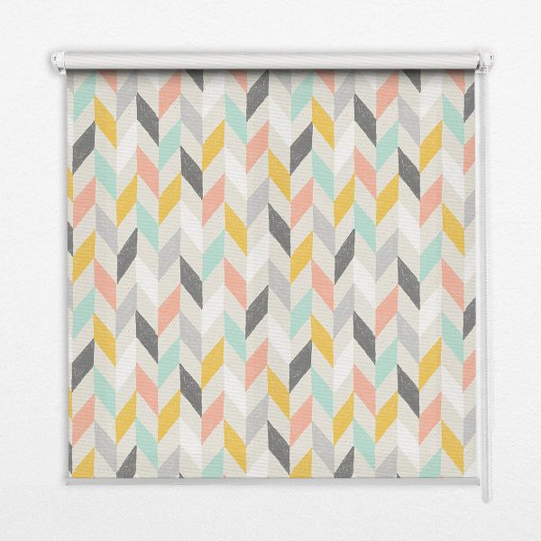 Store enrouleur à chevrons colorés