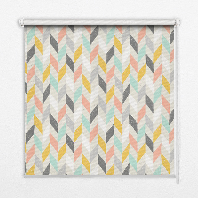 Store enrouleur à chevrons colorés