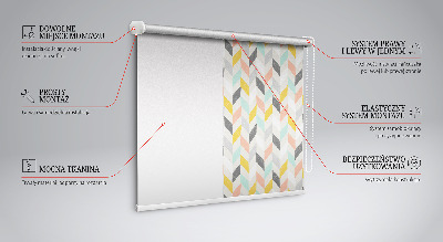 Store enrouleur à chevrons colorés