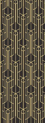 Store intérieur motif jaune