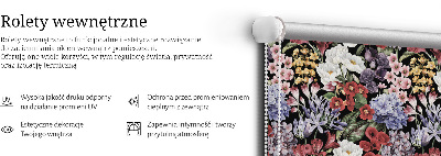 Store intérieur fenêtre avec fleurs colorées
