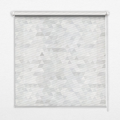 Store intérieur avec motif triangulaire gris