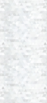 Store intérieur avec motif triangulaire gris