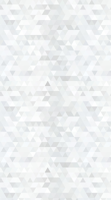 Store intérieur avec motif triangulaire gris