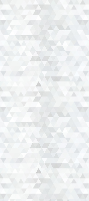 Store intérieur avec motif triangulaire gris