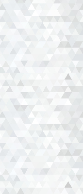Store intérieur avec motif triangulaire gris