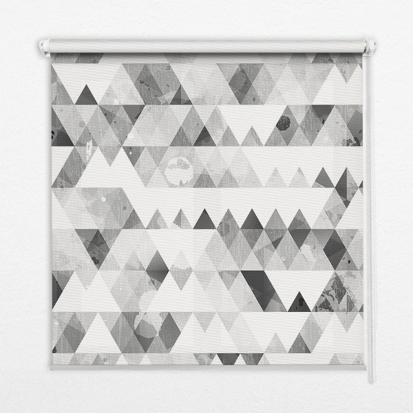 Store enrouleur de motif triangulaire gris
