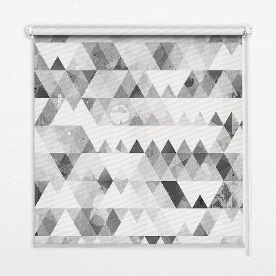 Store enrouleur de motif triangulaire gris