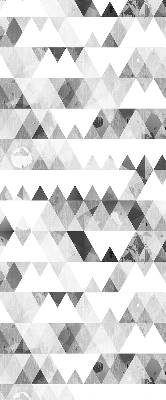 Store enrouleur de motif triangulaire gris
