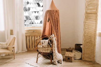 Store enrouleur de motif triangulaire gris