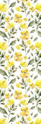 Store enrouleur avec fleurs jaunes