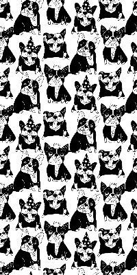 Chiens dessinés pour intérieur