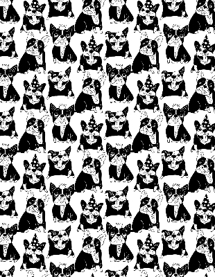 Chiens dessinés pour intérieur