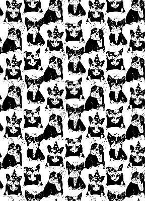 Chiens dessinés pour intérieur