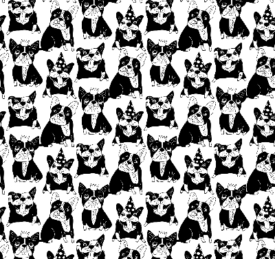 Chiens dessinés pour intérieur