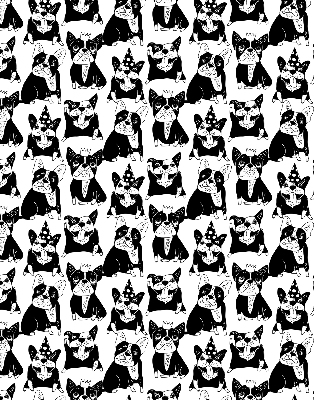 Chiens dessinés pour intérieur