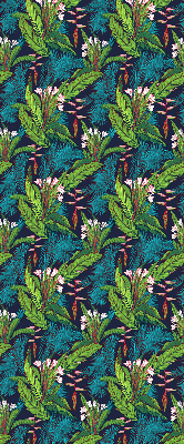 Store enrouleur avec motifs de plantes exotiques