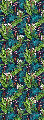 Store enrouleur avec motifs de plantes exotiques