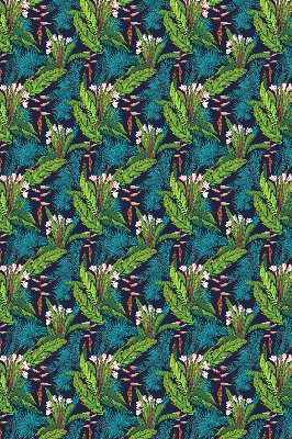Store enrouleur avec motifs de plantes exotiques