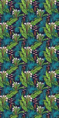 Store enrouleur avec motifs de plantes exotiques