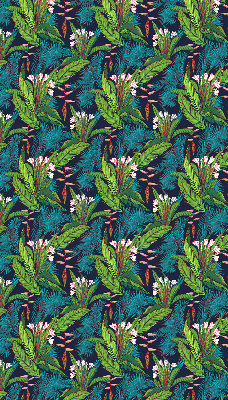 Store enrouleur avec motifs de plantes exotiques