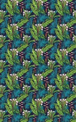 Store enrouleur avec motifs de plantes exotiques