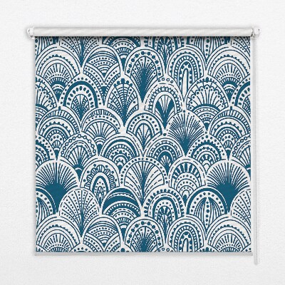 Store enrouleur avec motif bleu