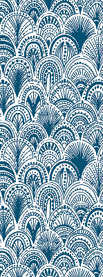 Store enrouleur avec motif bleu