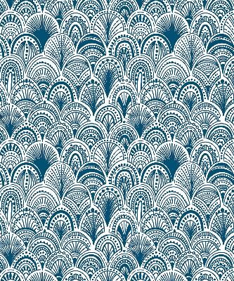 Store enrouleur avec motif bleu