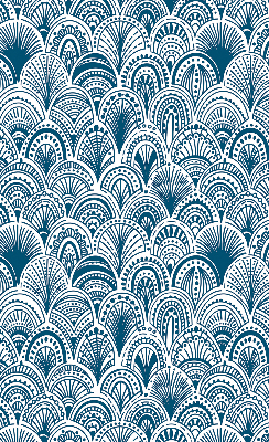 Store enrouleur avec motif bleu