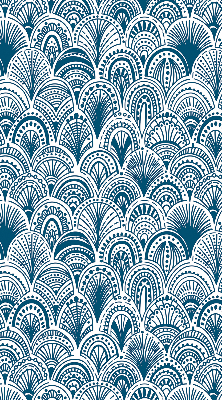Store enrouleur avec motif bleu