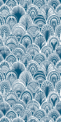 Store enrouleur avec motif bleu