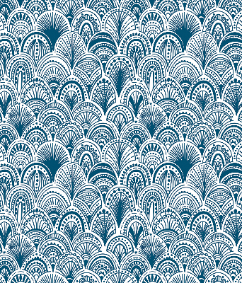Store enrouleur avec motif bleu